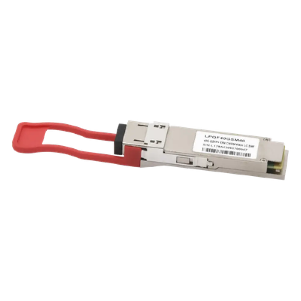 Transceptor Óptico QSFP+ / 40 Gbps / Monomodo 1310 nm / Alcance 40 km / LC/UPC Dúplex / DDM