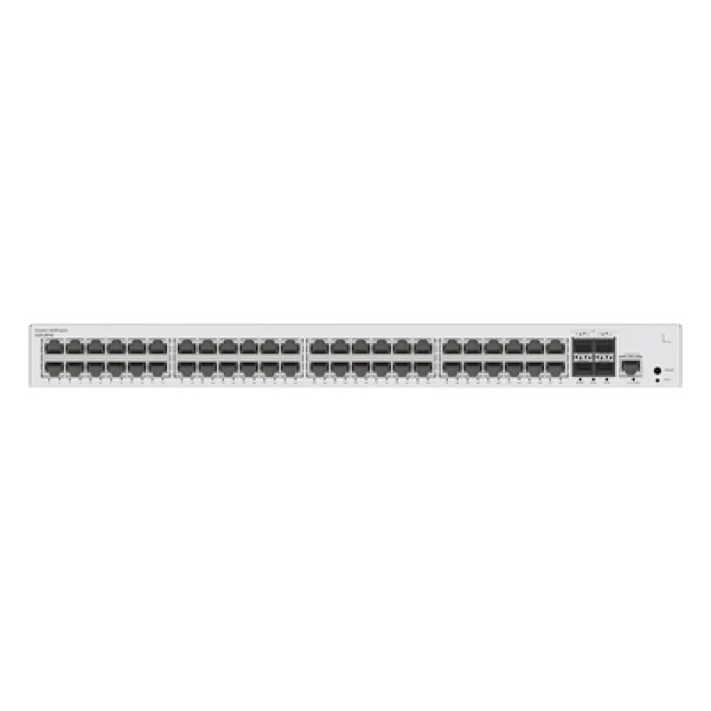 Switch PoE Administrable Capa 2 / 48 Puertos Gigabit PoE / 4 Puertos SFP Uplink 1GE / 104 Gbps / PoE Perpetuo 380W / Gestión Nube Gratis