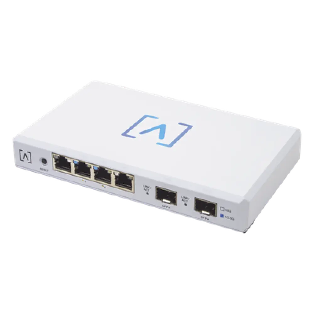Router VPN / 4 Puertos Ethernet 2.5 Gbps / 2 Puertos PoE+ 802.3af/at / 2 Puertos SFP+ 10 Gbps / Filtrado DPI / Administración en Nube Gratuita