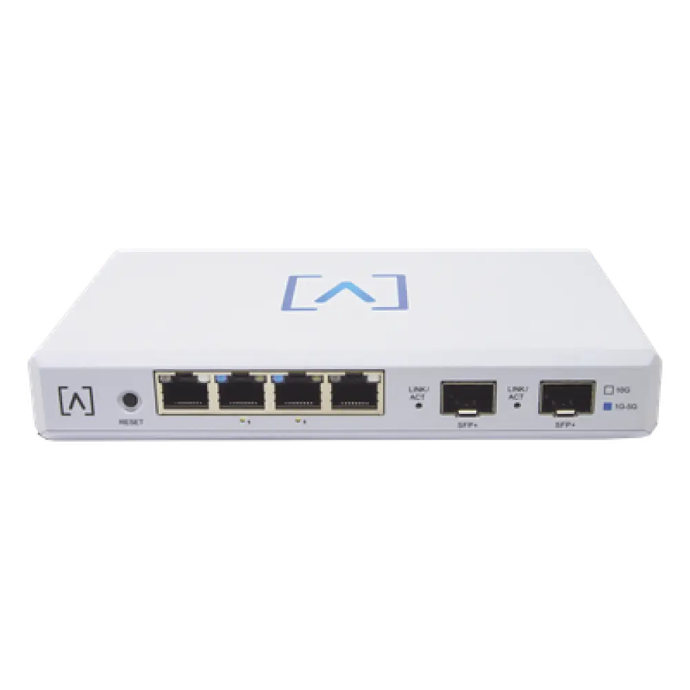 Router VPN / 4 Puertos Ethernet 2.5 Gbps / 2 Puertos PoE+ 802.3af/at / 2 Puertos SFP+ 10 Gbps / Filtrado DPI / Administración en Nube Gratuita