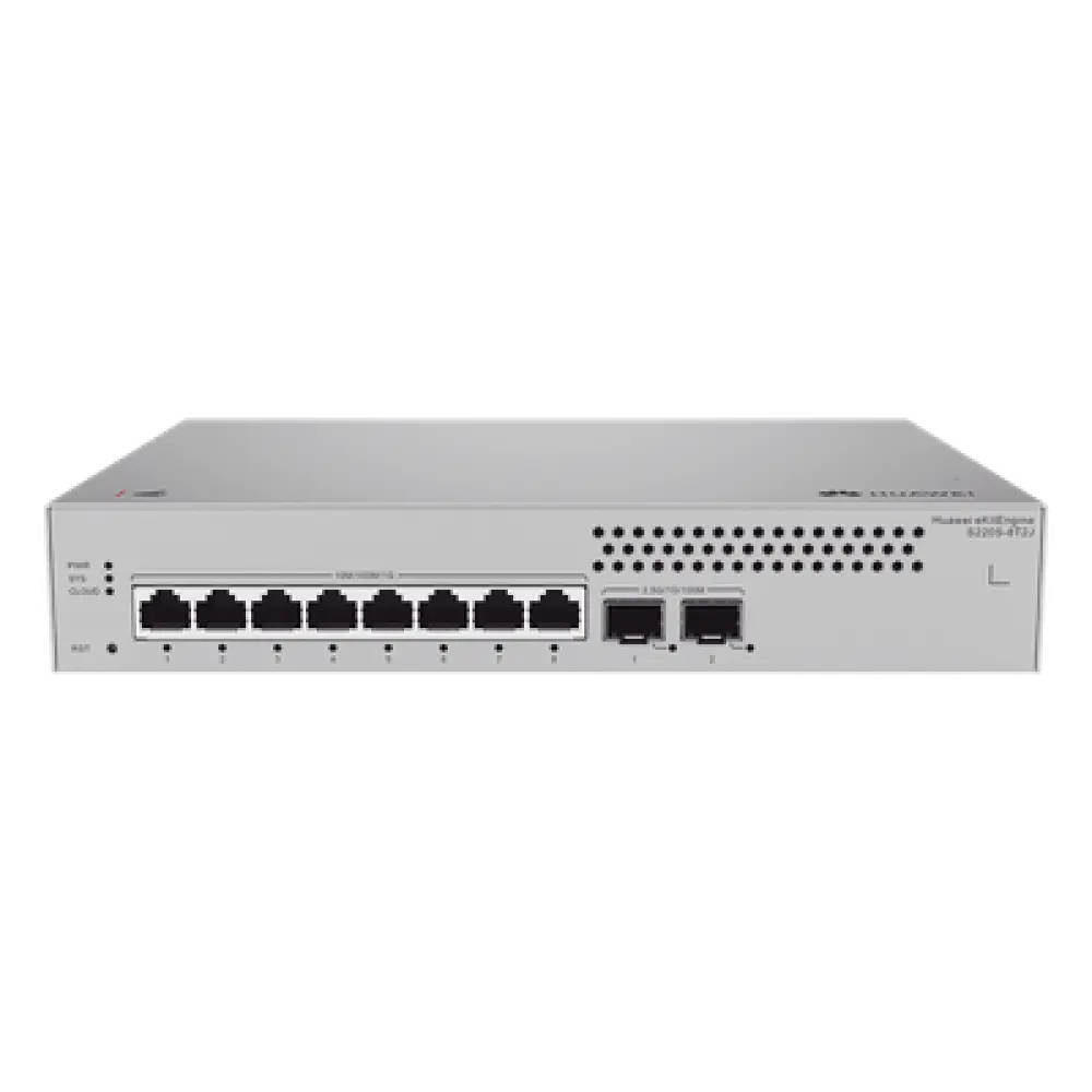 Switch de Acceso Administrable Capa 2 / 8 Puertos Gigabit / 2 Puertos SFP 1/2.5 Gbps / 26 Gbit/s Non-Blocking / Sin Ventiladores / Gestión en la Nube