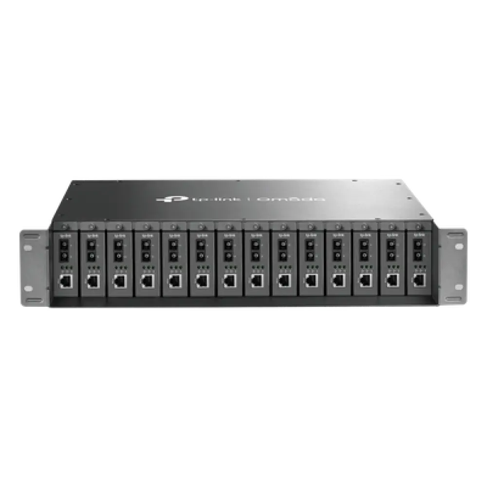 Chasis para Montaje en Rack / 14 Bahías / 2U / Alimentación 9 VCC / 14 Salidas / 100-240 VCA / Plug and Play