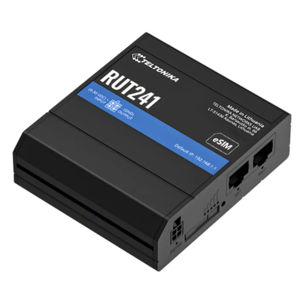 Router Celular Industrial / 4G LTE Cat 4 / eSIM / 2x Ethernet 10/100 Mbps / WiFi 802.11b/g/n / WAN Failover / -40°C a 75°C (-40°F a 167°F)
