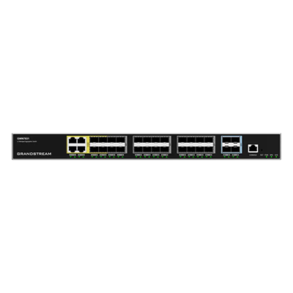 Switch de Agregación Capa 3 / 120 Gbps Throughput / 4 Puertos 10G SFP+ / Stacking 4 Unidades / Enrutamiento OSPF-BGP / 4k VLANs