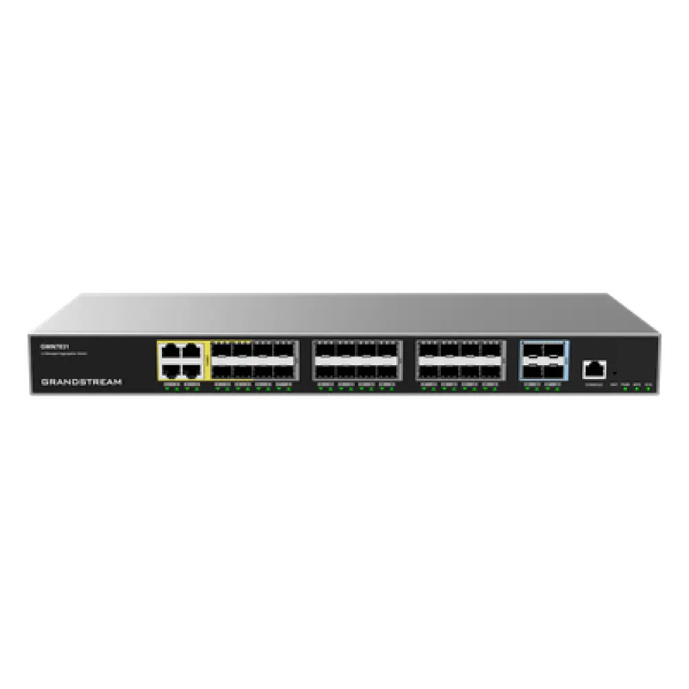 Switch de Agregación Capa 3 / 120 Gbps Throughput / 4 Puertos 10G SFP+ / Stacking 4 Unidades / Enrutamiento OSPF-BGP / 4k VLANs