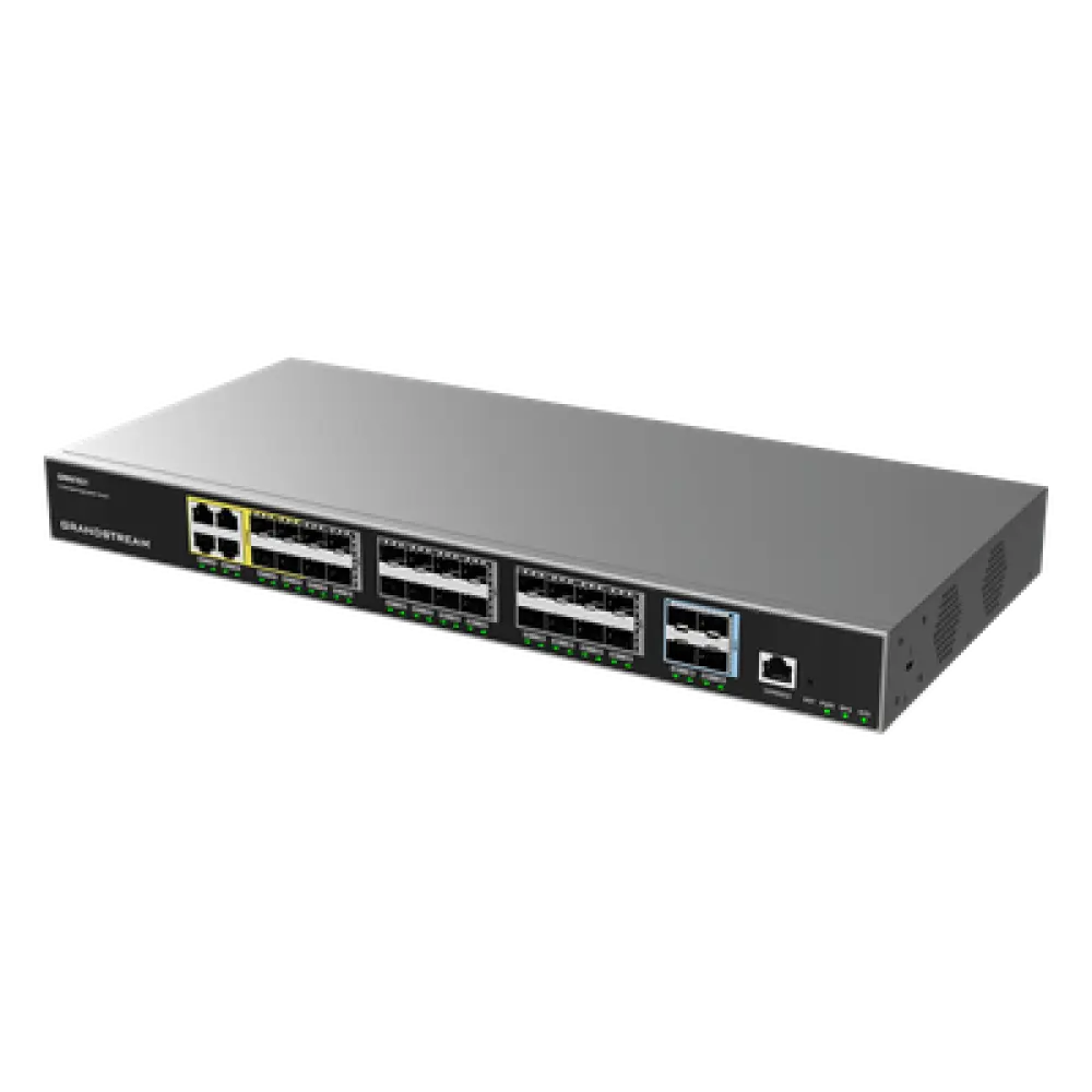 Switch de Agregación Capa 3 / 120 Gbps Throughput / 4 Puertos 10G SFP+ / Stacking 4 Unidades / Enrutamiento OSPF-BGP / 4k VLANs