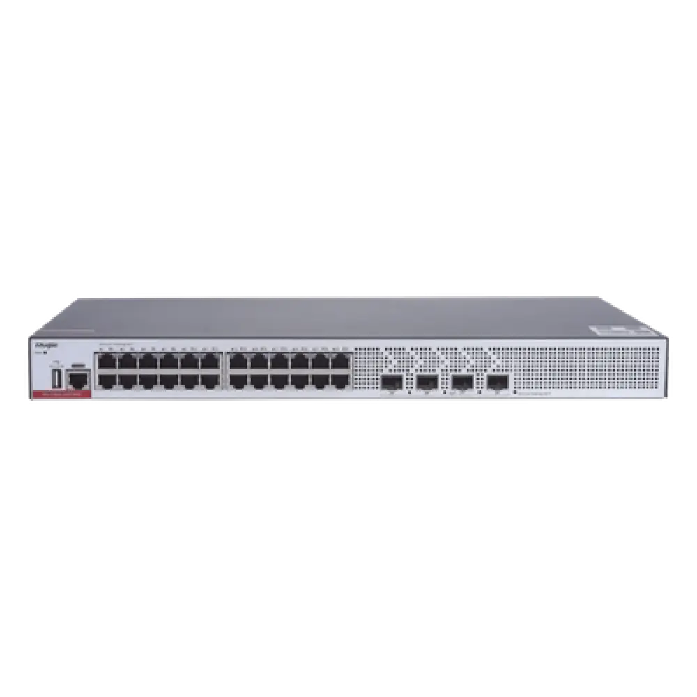 Switch Capa 3 / 24 Puertos Gigabit / 4 SFP+ 10Gb / Doble Chip Alta Disponibilidad / Redes Empresariales y Campus