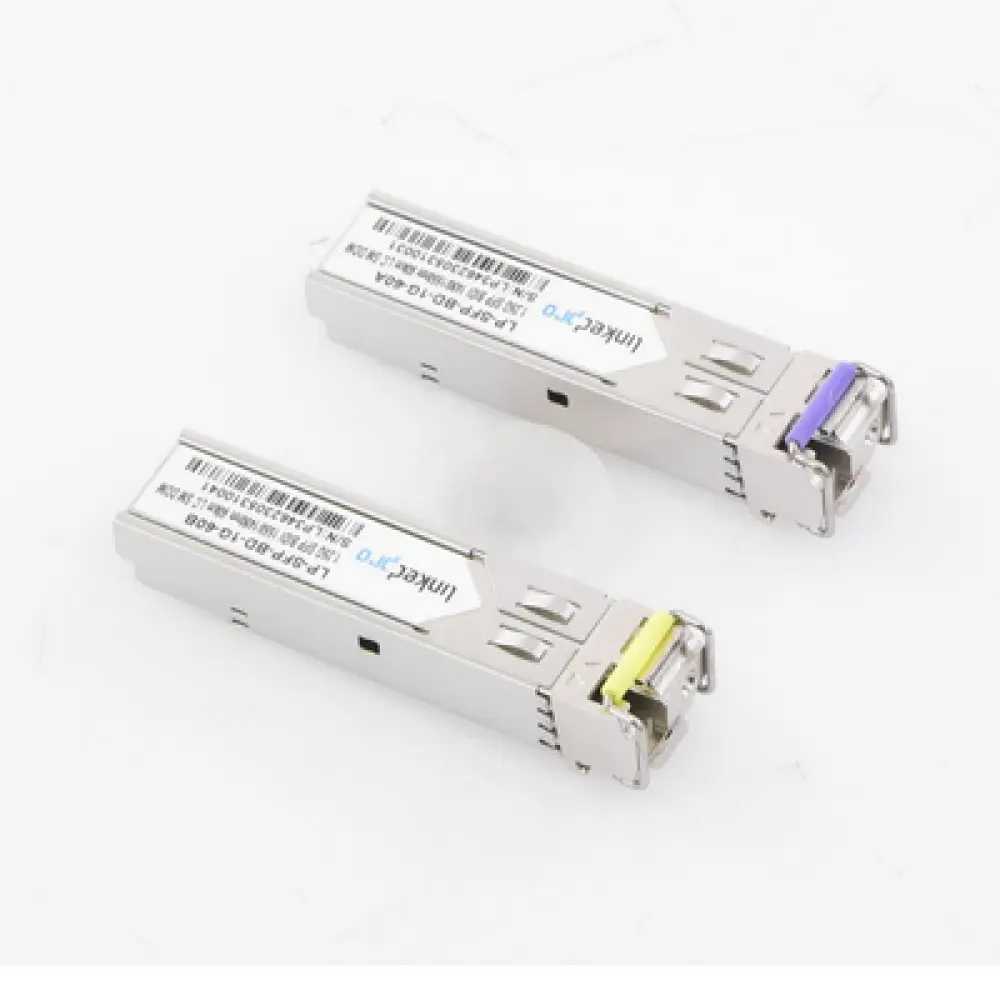 Transceptor Óptico SFP Bidireccional / 1.25 Gbps / Monomodo / 60 km (196.8 ft) / 1490 & 1550 nm / LC/UPC Simplex / DDM / Hot-Plug / 2 Piezas