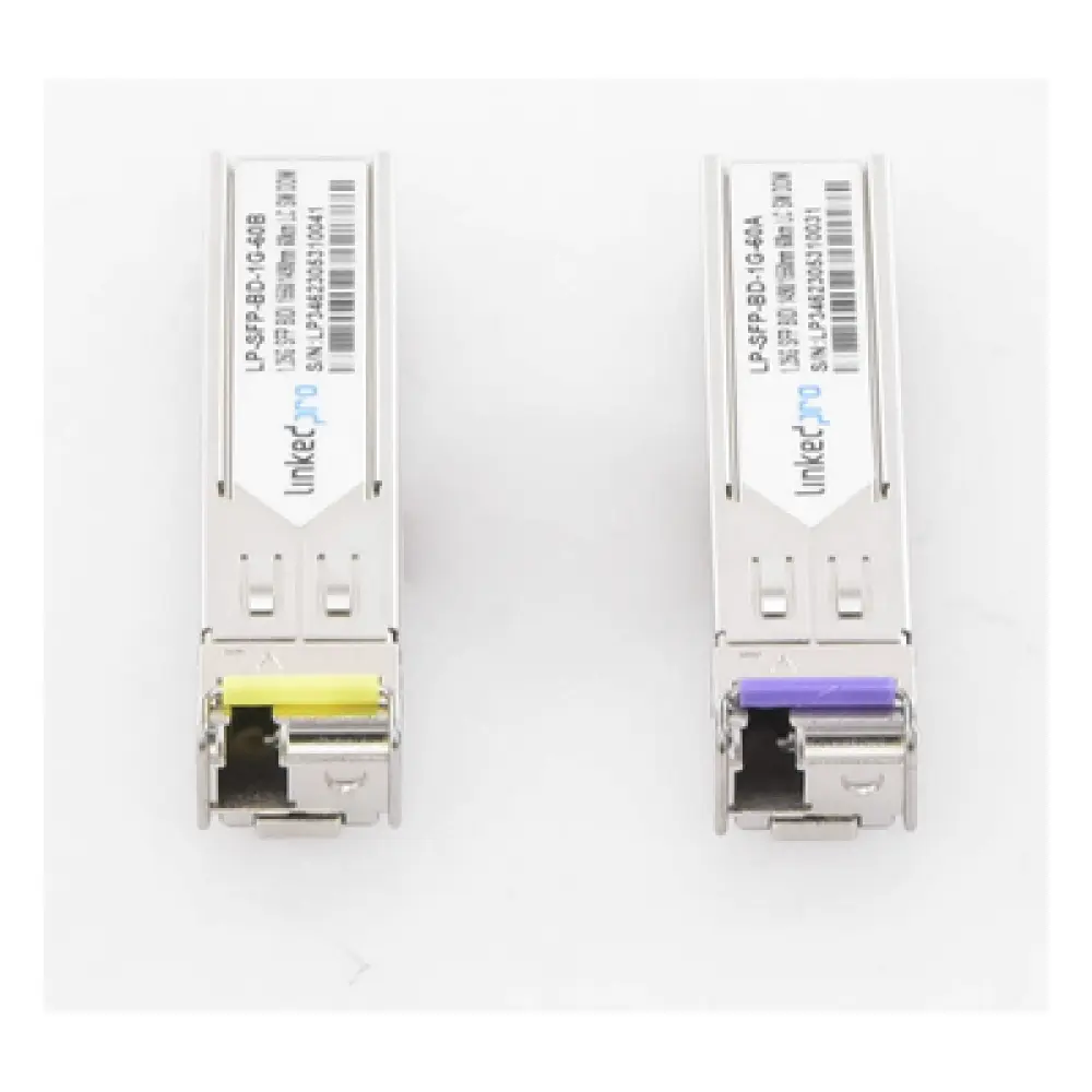Transceptor Óptico SFP Bidireccional / 1.25 Gbps / Monomodo / 60 km (196.8 ft) / 1490 & 1550 nm / LC/UPC Simplex / DDM / Hot-Plug / 2 Piezas