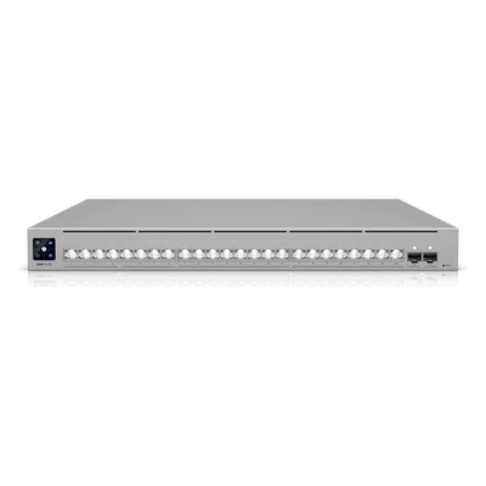 Switch Administrable Capa 3 / 24 Puertos RJ45 (16 × 10 GbE, 8 × 2.5 GbE) / 2 Puertos SFP28 25 G / Etherlighting™ / RPS / 460 Gbps