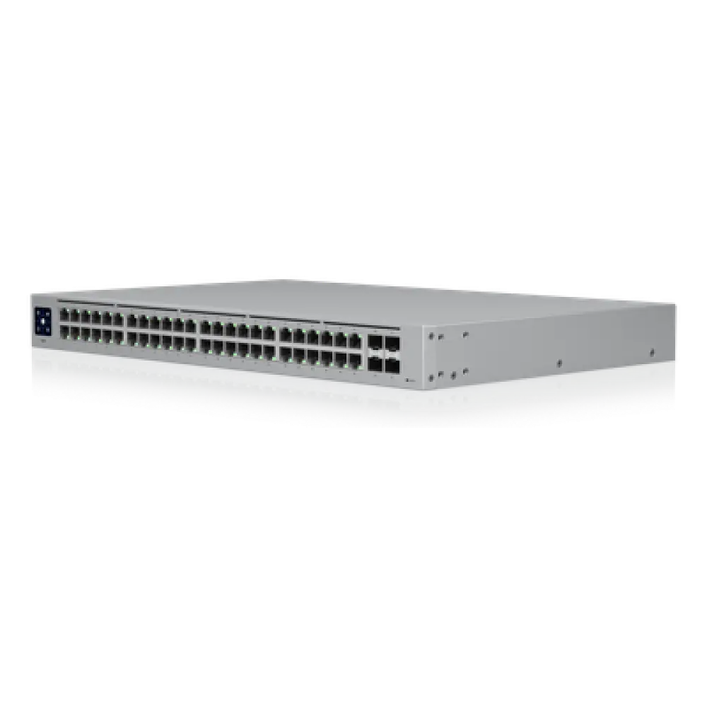 Switch Administrable Layer 2 / 48 Puertos GbE / 4 Puertos SFP 1 Gbps / Fanless / 104 Gbps / Pantalla Táctil 1.3'