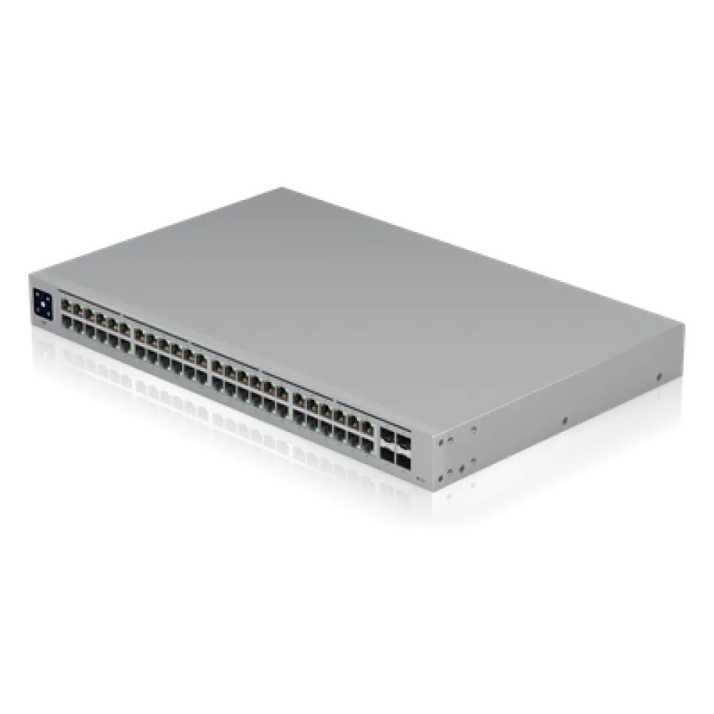 Switch Administrable Layer 2 / 48 Puertos GbE / 4 Puertos SFP 1 Gbps / Fanless / 104 Gbps / Pantalla Táctil 1.3'