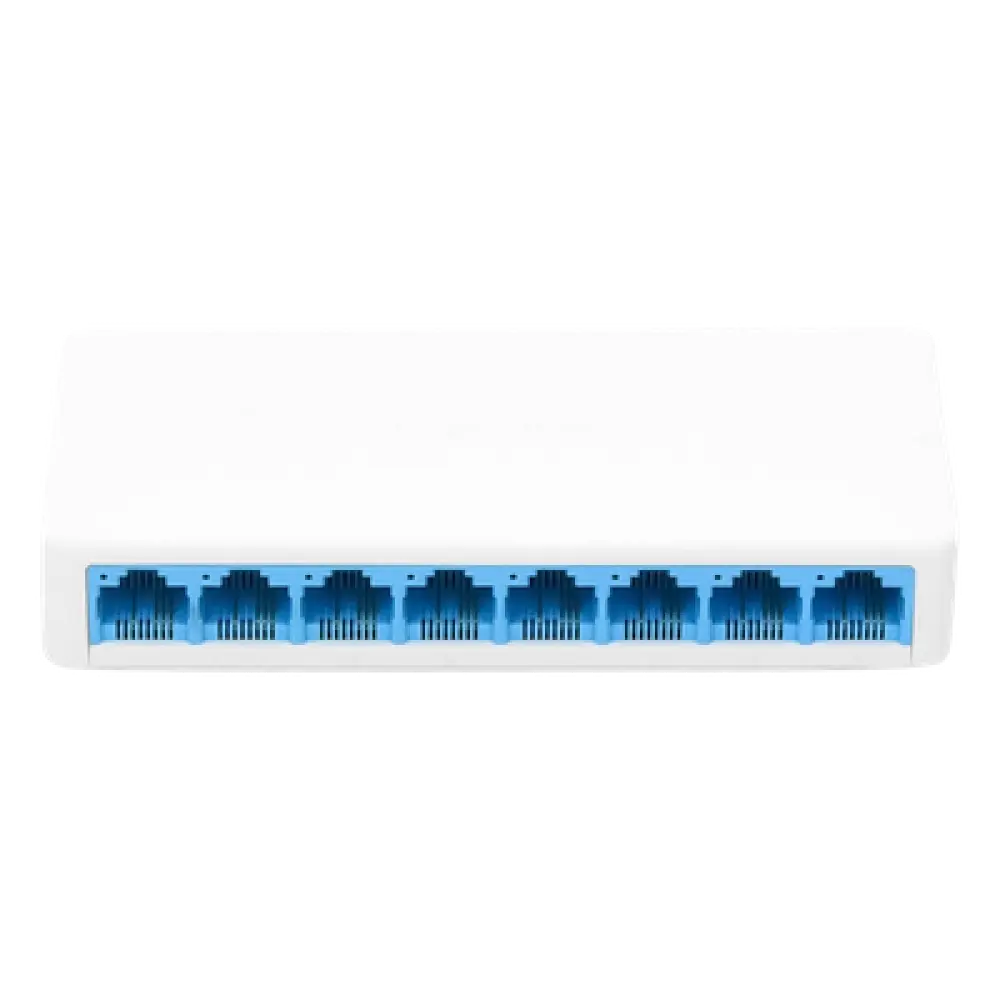 Switch de Escritorio / 8 Puertos 10/100 Mbps / Capacidad de Conmutación 1.6 Gbps / Sin Ventilador / Plug and Play