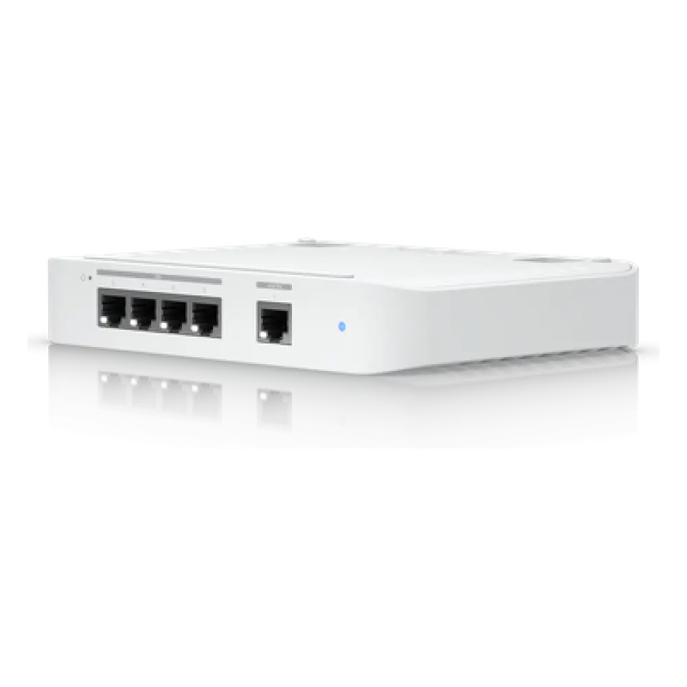Switch Capa 2 / 4 Puertos 10GbE / Alimentación PoE+ o USB-C / Compacto / 82 Gbps de Rendimiento
