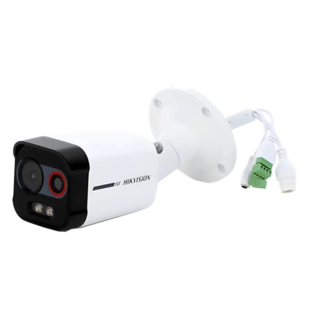 Cámara Bala IP Biespectral Térmica y Óptica / Térmica 96 x 72 / Óptica 4 MP ColorVu / VCA Perimetral / IR 30 m (98.4 ft) / IP67 / PoE