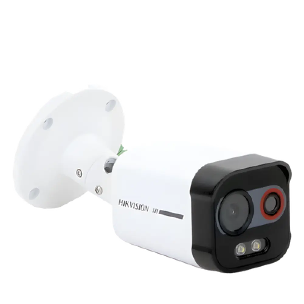Cámara Bala IP Biespectral Térmica y Óptica / Térmica 96 x 72 / Óptica 4 MP ColorVu / VCA Perimetral / IR 30 m (98.4 ft) / IP67 / PoE