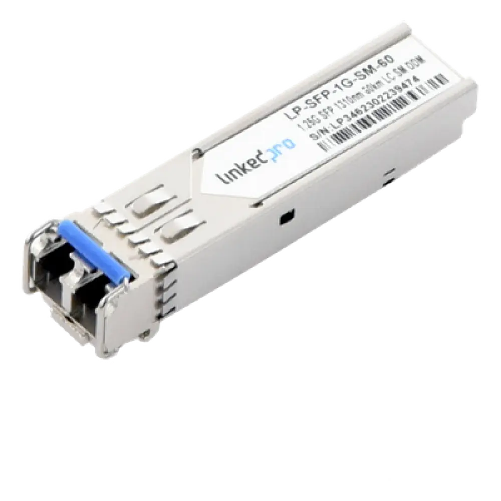 Transceptor SFP / Monomodo 1310 nm / 1.25 Gbps / 1000BASE-EX / LC/UPC Dúplex / DDM / 60 km (196.9 ft)