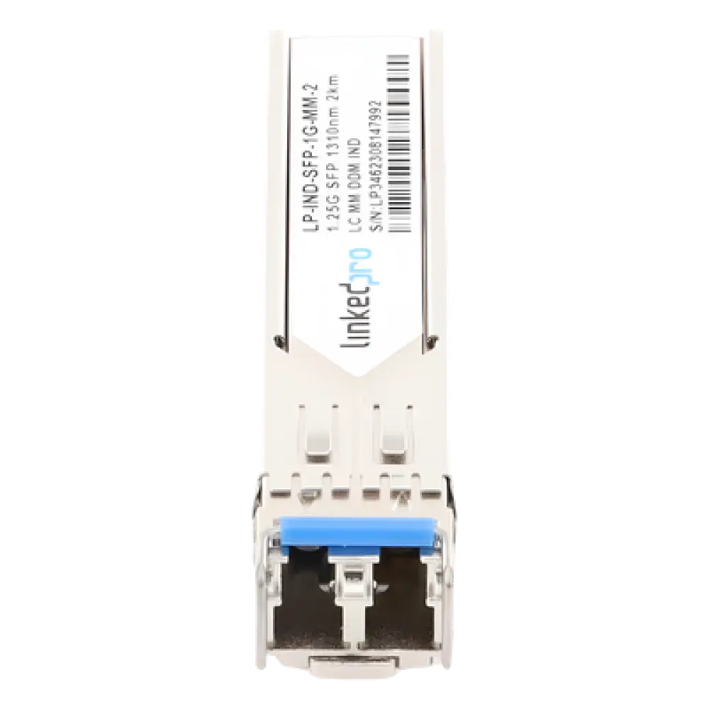 Transceptor SFP Industrial / Multimodo 1310 nm / 1.25 Gbps / 1000BASE-SX / LC/UPC Dúplex / DDM / Alcance 2 km (1.2 mi)