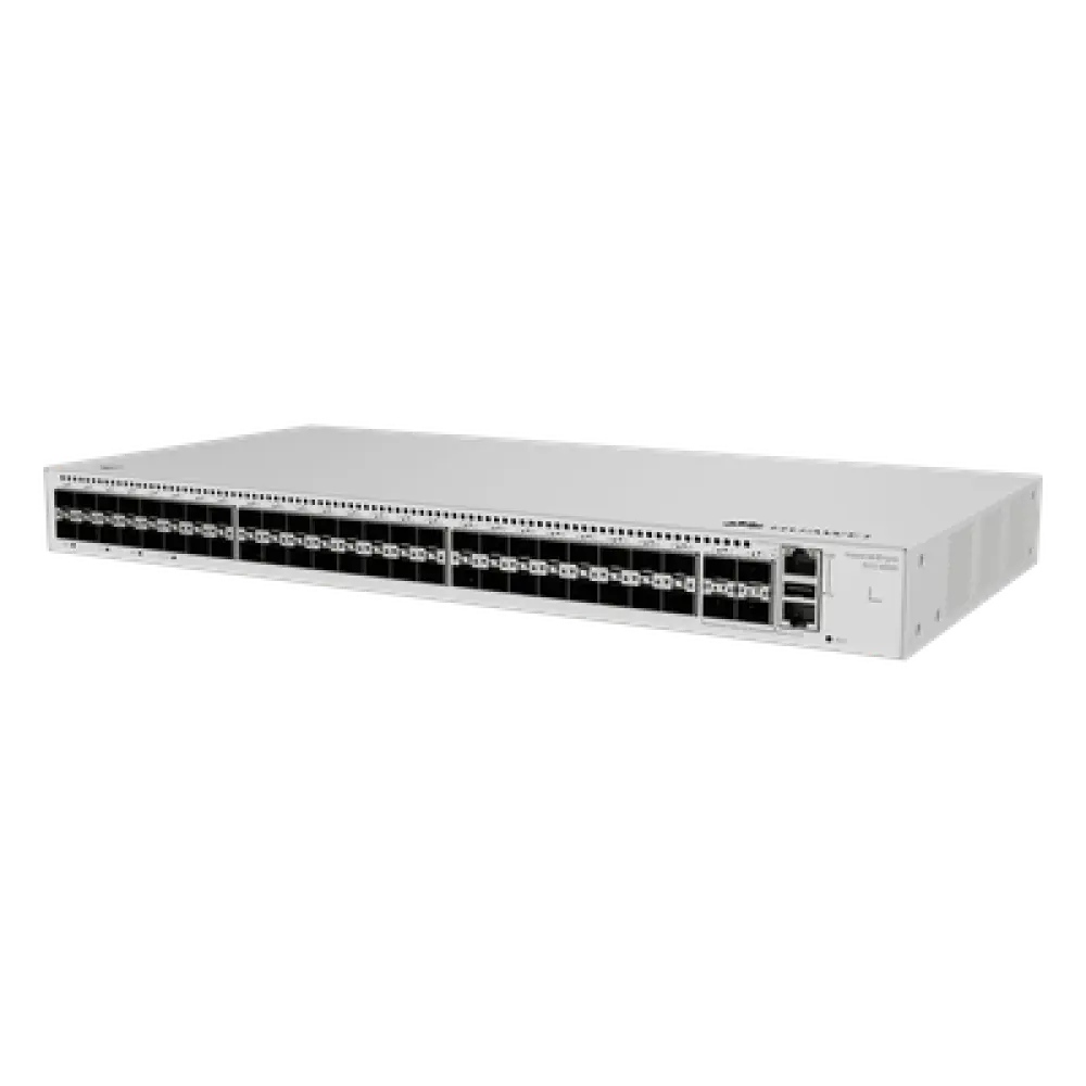 Switch Core/Distribución Capa 3 / 48 puertos SFP 1 Gbps + 4 puertos SFP+ 10 Gbps / iStack / 176 Gbps switching / Gestión cloud gratuita / Sin licencias