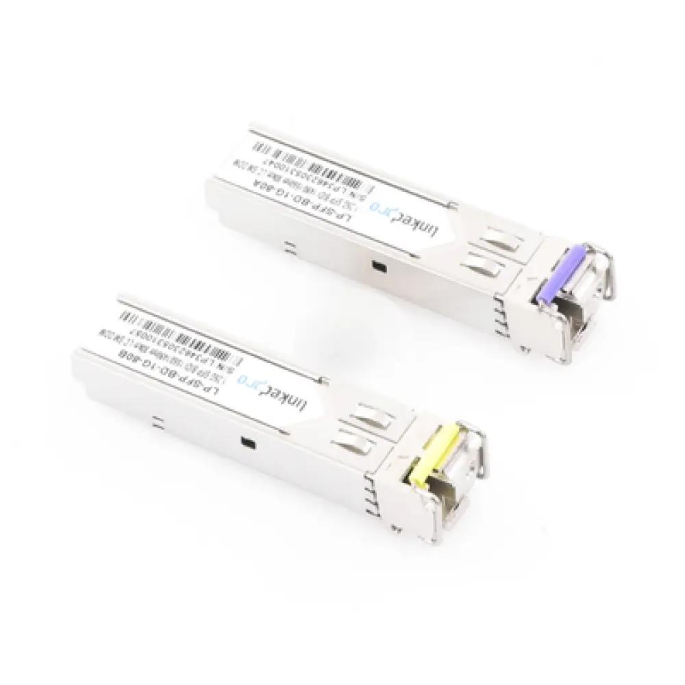 Transceptor Óptico SFP Bidireccional / Monomodo 1490/1550 nm / 1.25 Gbps / Alcance 80 km (262.5 ft) / LC/UPC Simplex / DDM / Hot-Pluggable / 2 Piezas