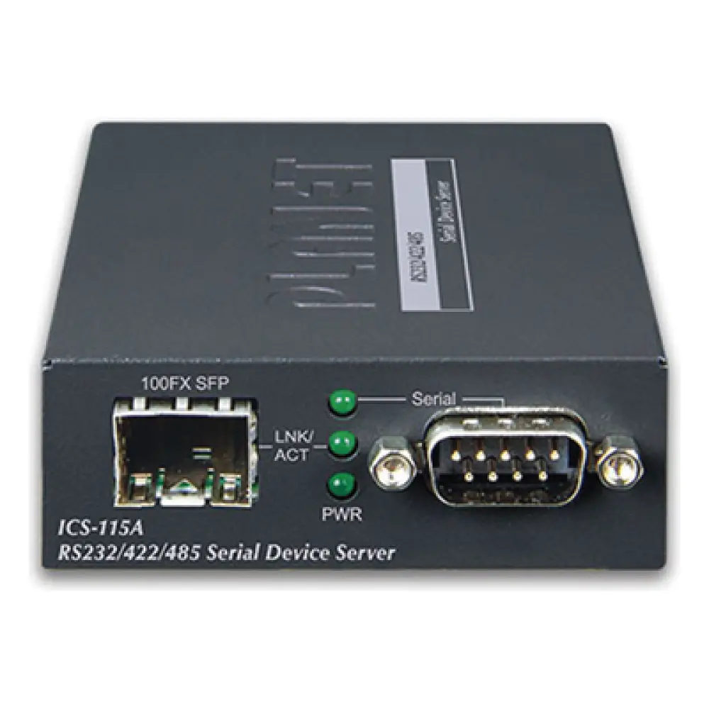 Convertidor de Medios / RS-232/422/485 a SFP 100Base-FX / DB9 / -10 a 60°C / 97x70x26 mm