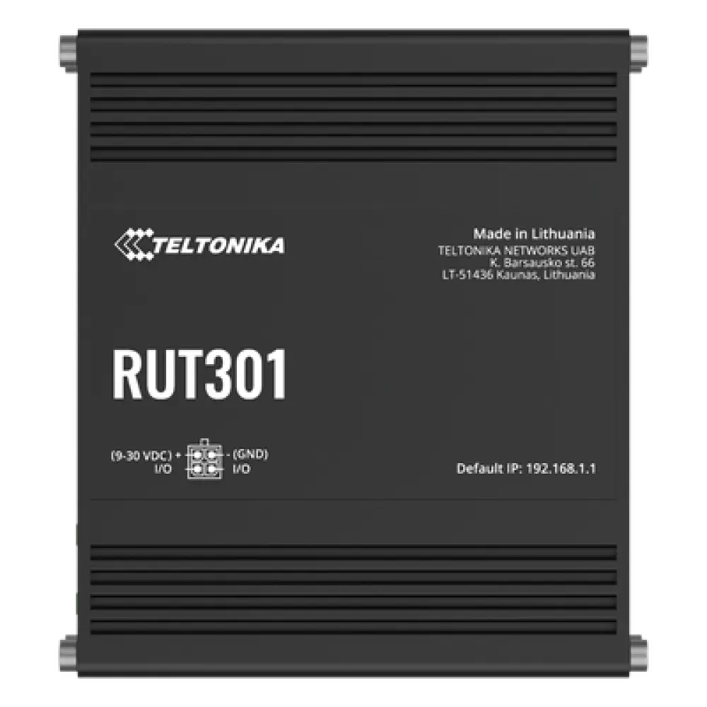 Router Industrial / 5 Puertos Ethernet 10/100 Mbps / VPN y Firewall Integrados / 2 I/O Digitales / RutOS / RMS / -40°C a 75°C