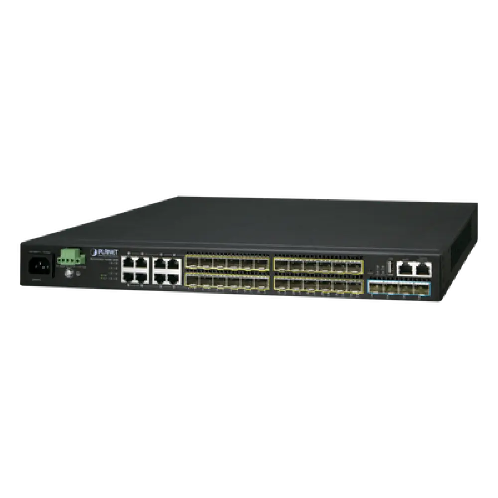 Switch Administrable L3 / 16x 100/1000X SFP / 8x Gigabit TP/SFP Combo / 4x 10G SFP+ / Stackable / 128 Gbps