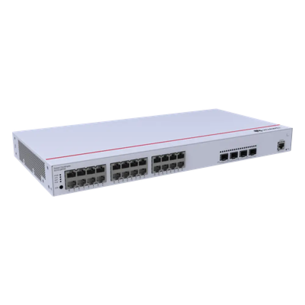 Switch Capa 3 Administrable / 24 Puertos Gigabit PoE / 4 SFP Uplink / 56 Gbps / PoE Perpetuo 400W / iStack