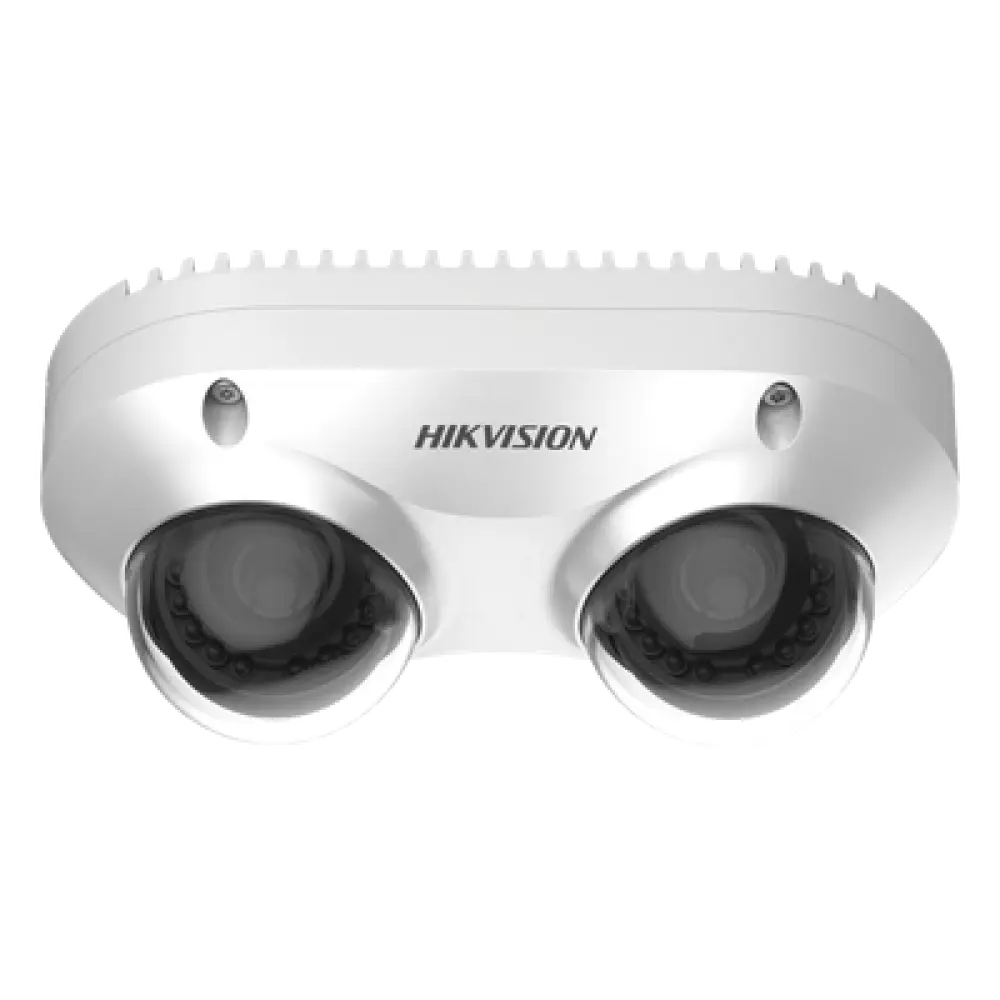 Cámara Panorámica Dual / 4 MP por Lente / 2.8 mm Fijo / IP67 / IK10 / PoE / WDR 120 dB / 10 m (32.8 ft) IR / Audio y Alarma I/O / MicroSD 256 GB