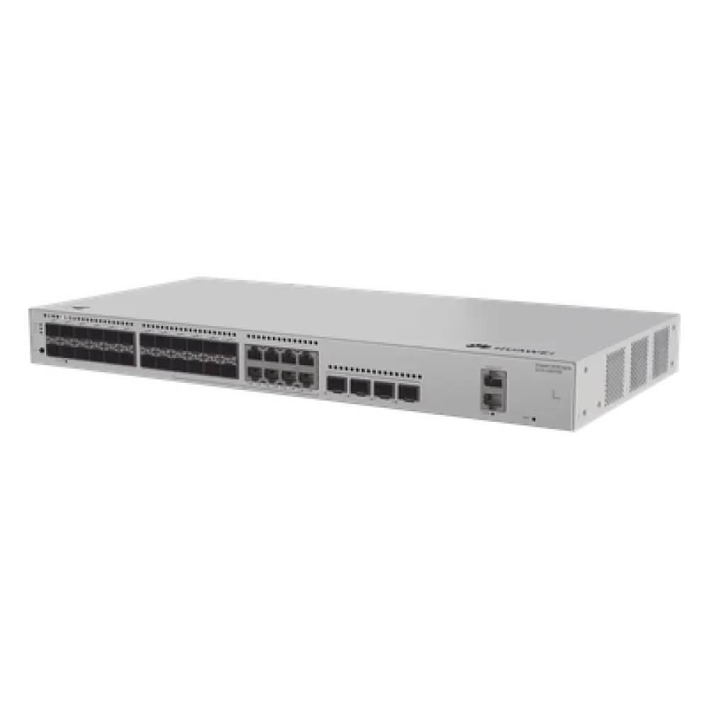 Switch Capa 3 Administrable / 24 Puertos 1GE SFP / 8 Puertos Combo 10/100/1000 Mbps / 4 Puertos 10GE SFP+ Uplink / iStack / ERPS