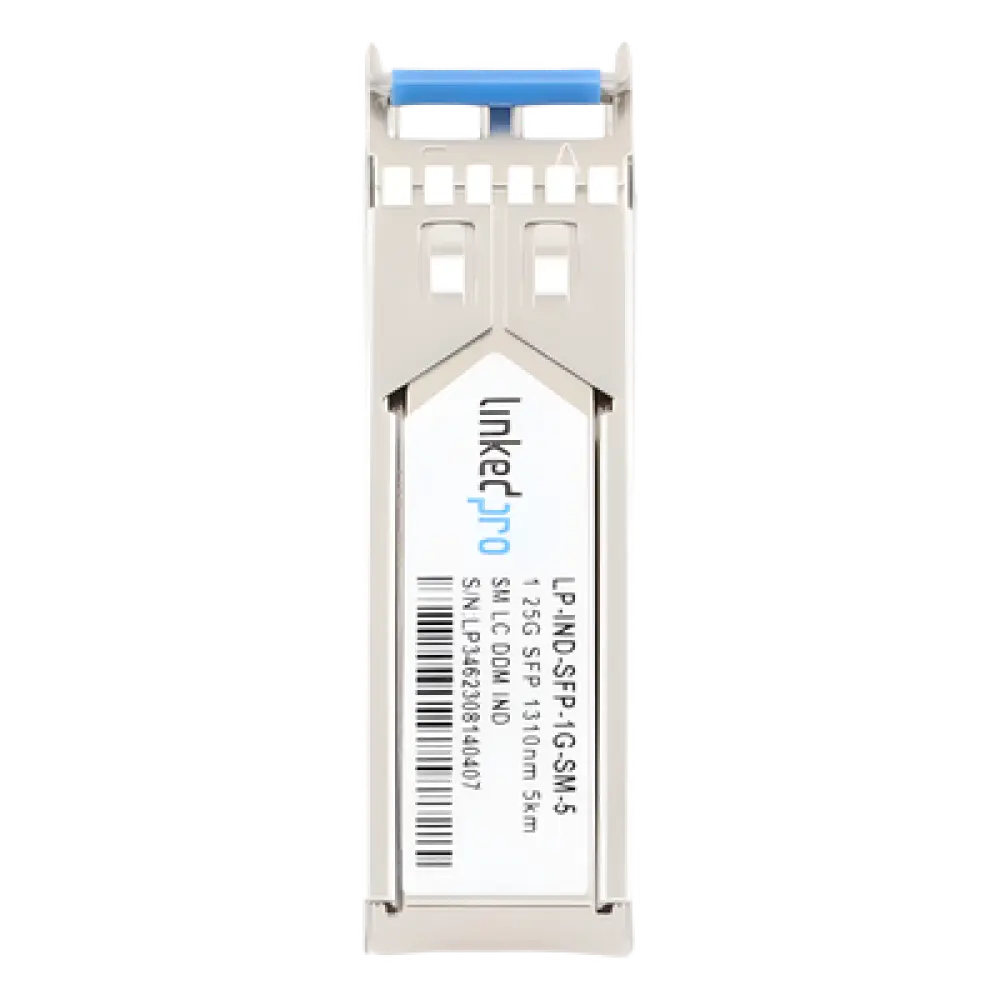 Transceptor SFP Industrial / Monomodo 1310 nm / 1.25 Gbps / 1000BASE / LC/UPC Dúplex / DDM / 5 km (3.1 mi)