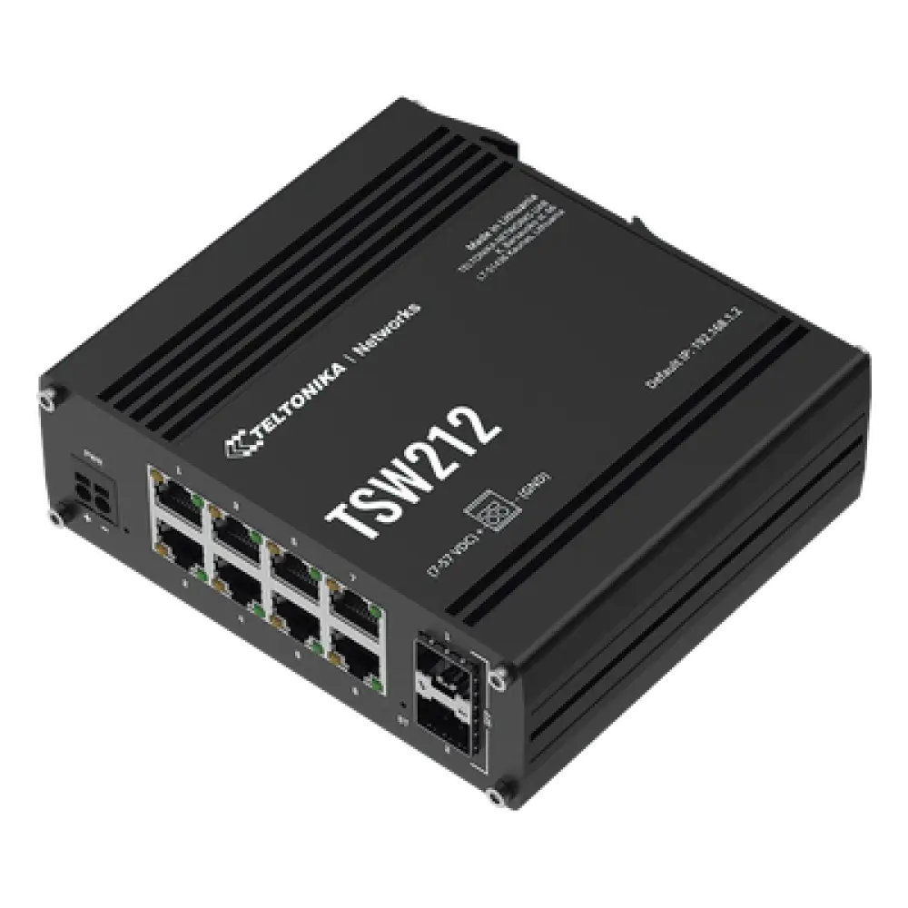 Switch Industrial Administrable L2 / 8 Puertos GE + 2 SFP / Profinet / Ethernet/IP / -40°C a 75°C / IP30