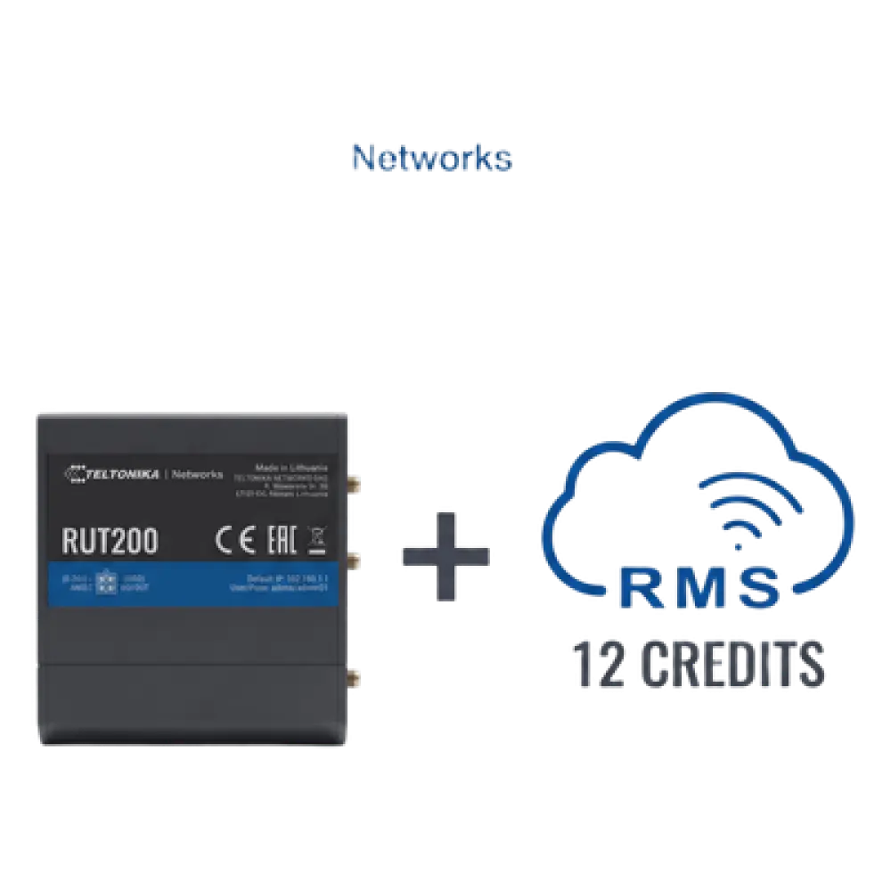 Router Celular Industrial / 4G LTE Cat 4 / 150 Mbps / Wi-Fi 2.4 GHz / -40°C a 75°C / Gestión RMS 1 Año