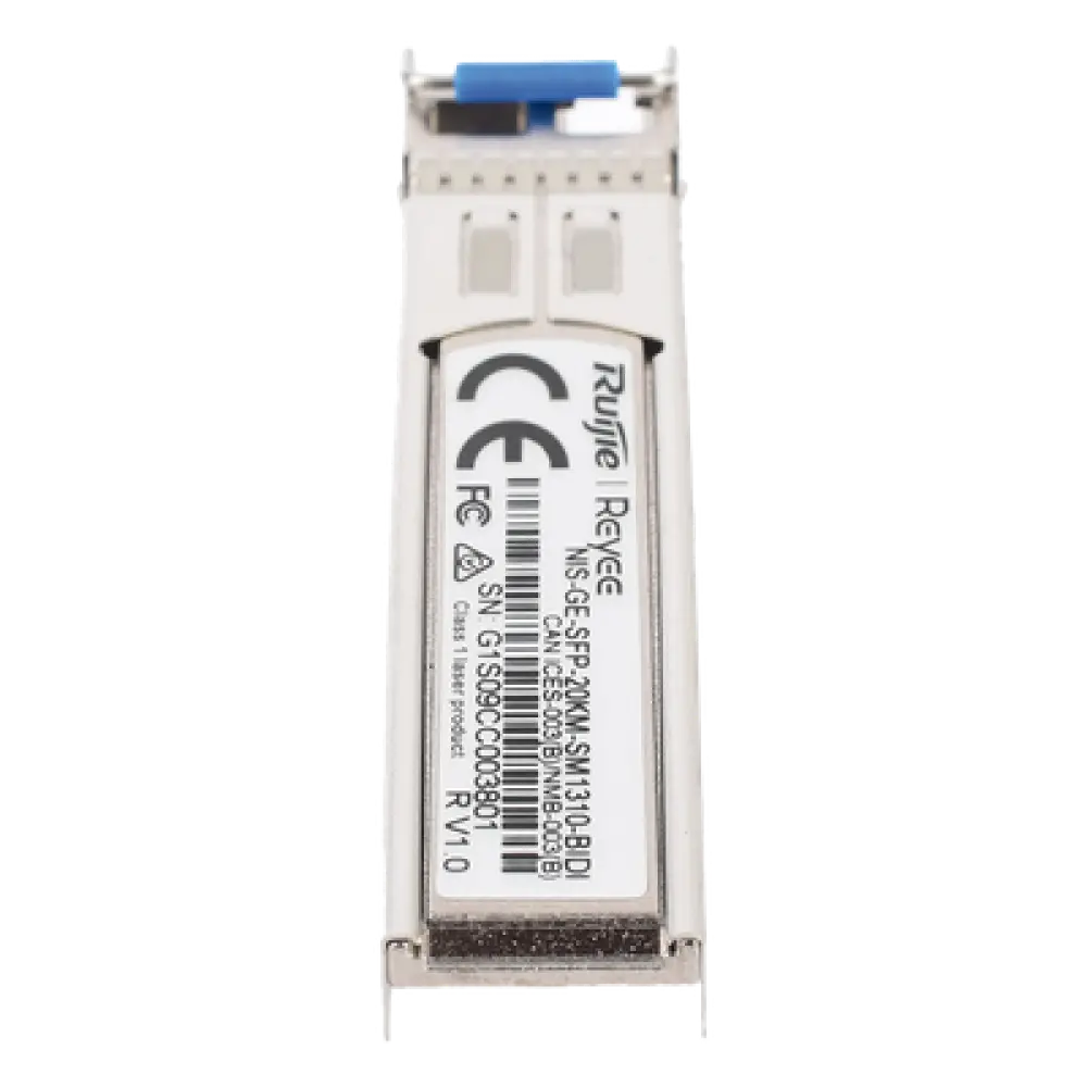 Transceptor SFP Industrial / BIDI Monomodo / 1 Gbps / 20 km (65616.80 ft) / TX 1310 nm / RX 1550 nm / Hot Swapping / -40° a 85° C
