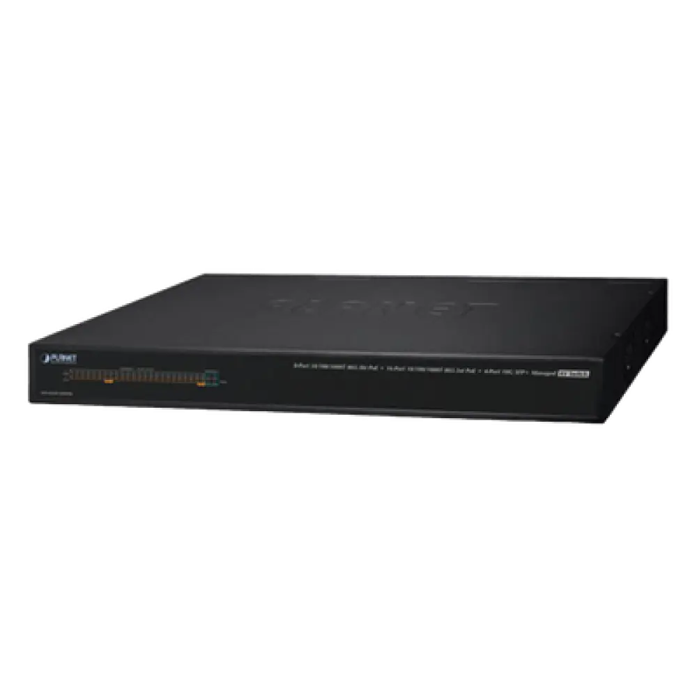 Switch AV Profesional / 24 Puertos PoE Gigabit / 8 PoE++ 95W / 16 PoE+ 32W / 4 SFP 10G / 480W / Sin Ventilador