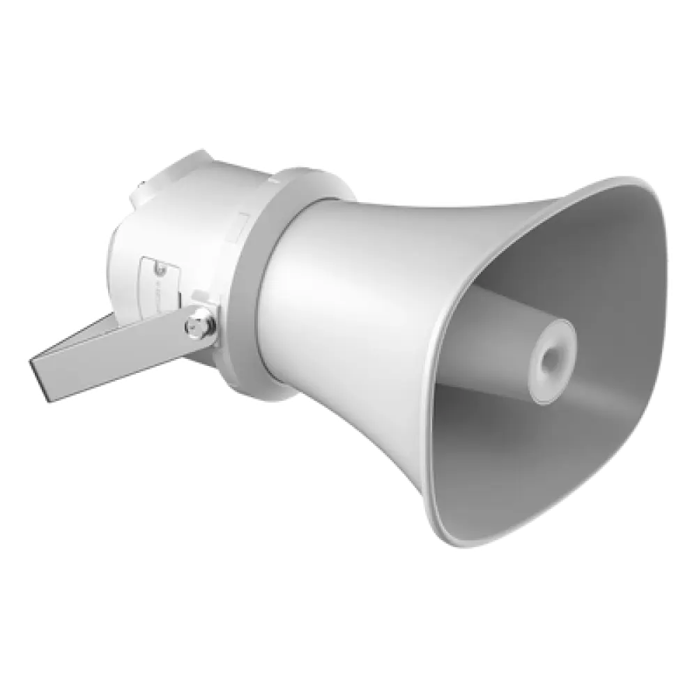Bocina IP Trompeta / 7 Watts / PoE+ / IP67 / Audio Bidireccional SIP / TTS / 4 GB eMMC