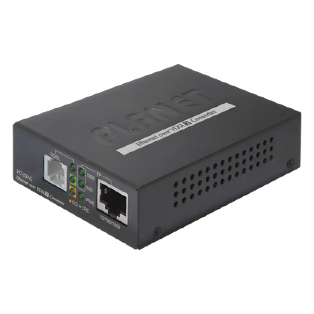 Convertidor de Medios / VDSL2 / RJ-45 / RJ-11 / POTS / 6.6W / Larga Distancia