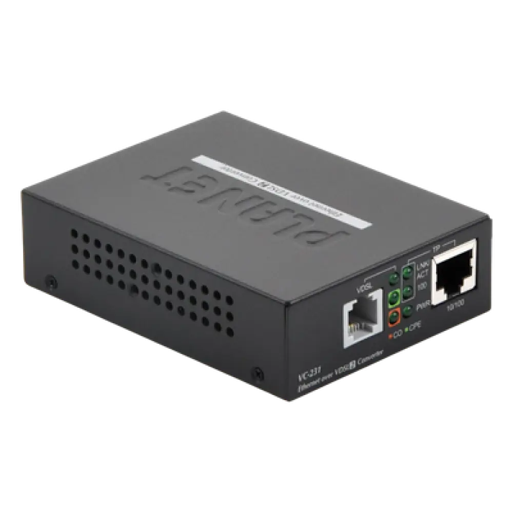 Convertidor de Medios / VDSL2 / RJ-45 / RJ-11 / POTS / 6.6W / Larga Distancia