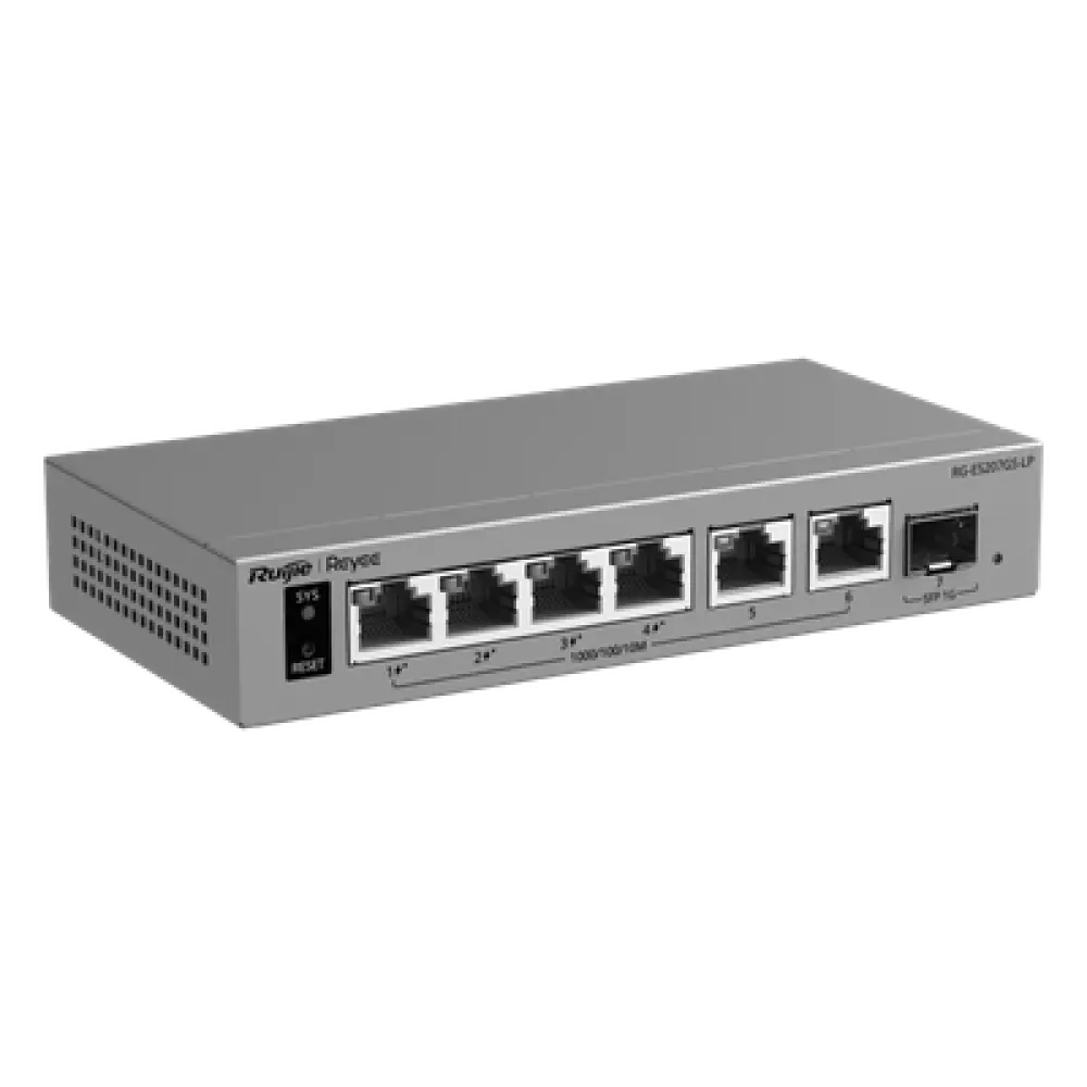 Switch Capa 2 Smart Cloud Managed / 7 Puertos Gigabit / 2 PoE++ 90 W + 2 PoE+ / Presupuesto PoE 120 W / 1 Puerto SFP 1GE / Protección 6 kV / Sin Ventilador