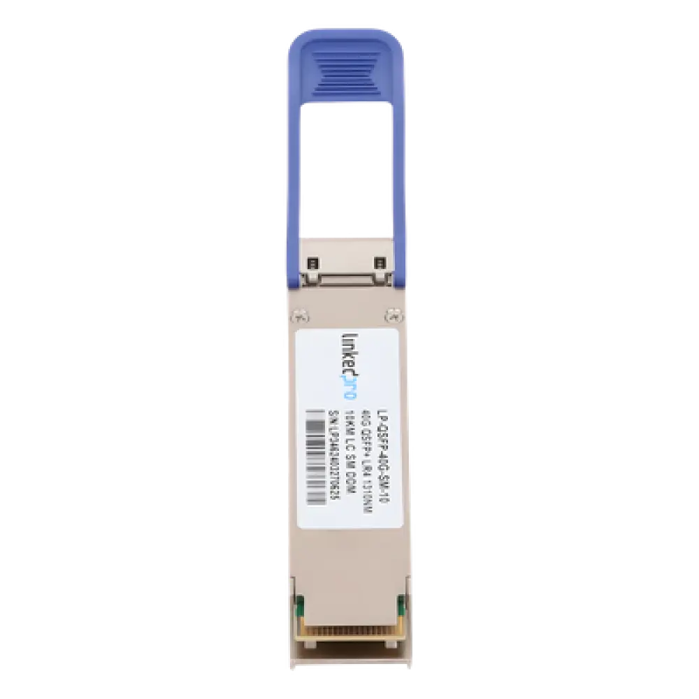 Transceptor Óptico QSFP+ / 40 Gbps / Monomodo 1310 nm / Alcance 10 km / LC/UPC Dúplex / DDM / Hot-Pluggable