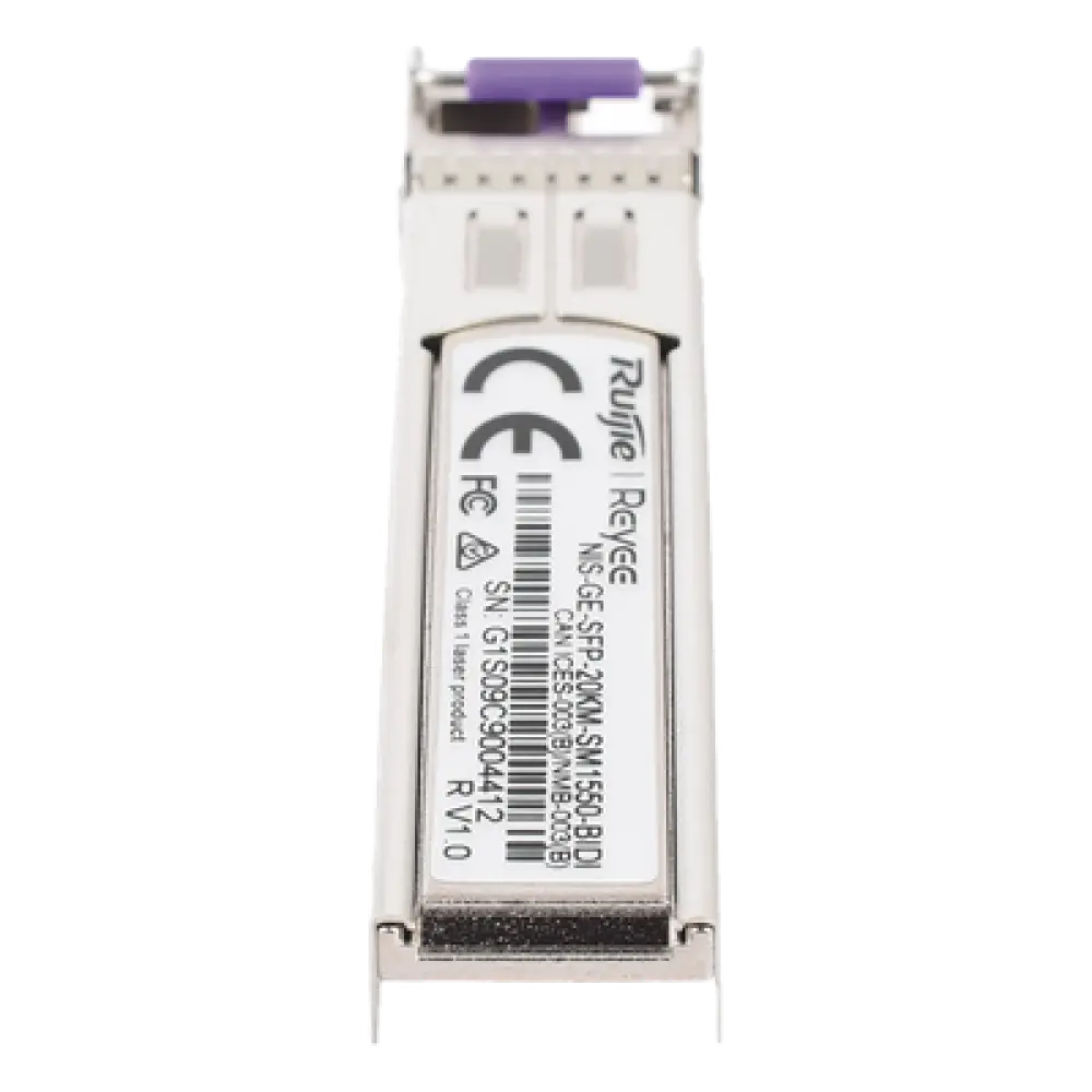 Transceptor SFP Industrial / 1 Gigabit / BIDI Monomodo / 20 km (65,616 ft) / TX 1550 nm / RX 1310 nm / -40 a 85 °C / LC