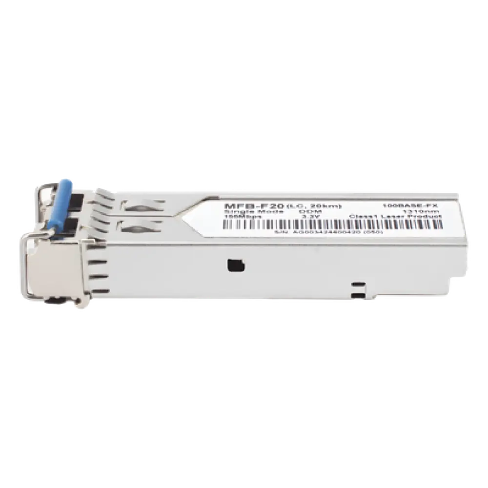 Transceptor SFP / 100Mbps / LC / 1310nm / Monomodo / 20km / -40°C a 75°C