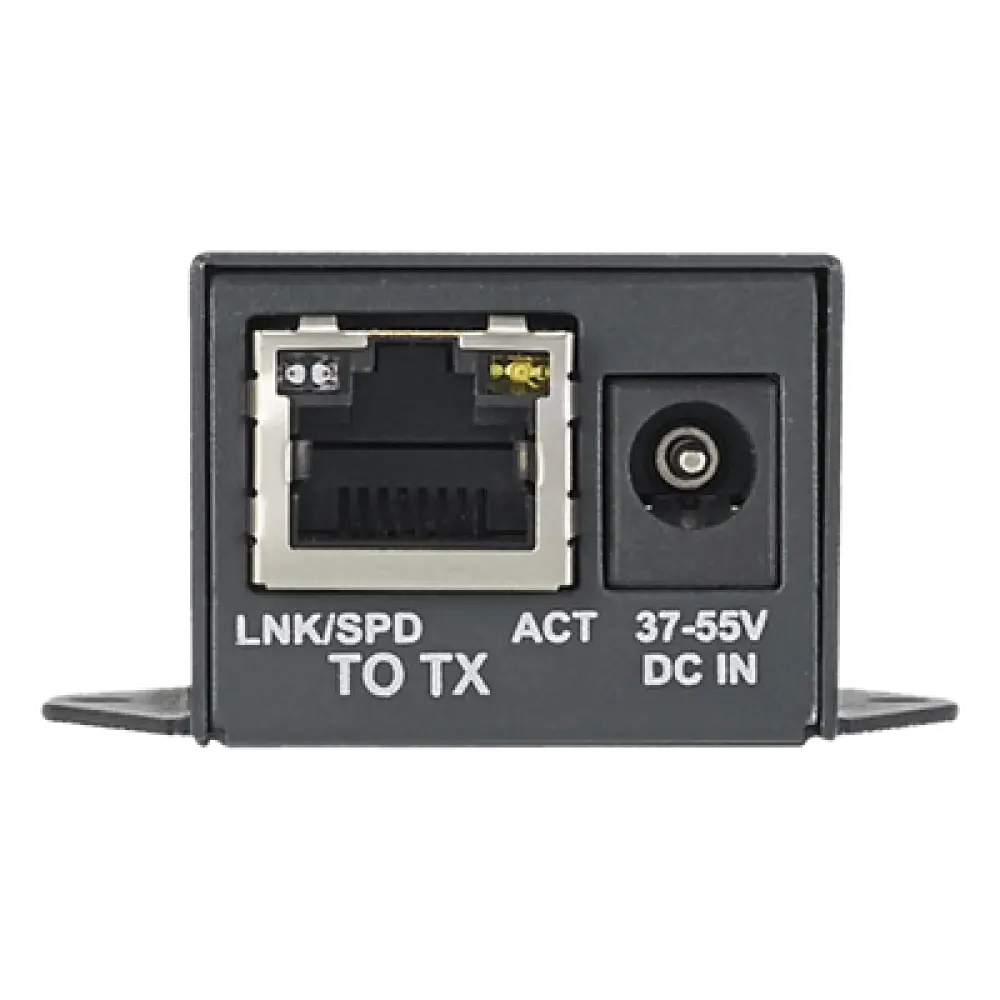Receptor PoE/PoE+ / Hasta 610 m (2000 ft) / Cat5e/Cat6 / 10/100 Mbps / -40°C a 70°C