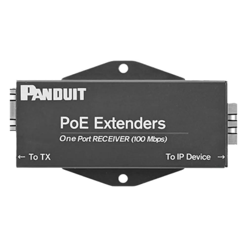 Receptor PoE/PoE+ / Hasta 610 m (2000 ft) / Cat5e/Cat6 / 10/100 Mbps / -40°C a 70°C