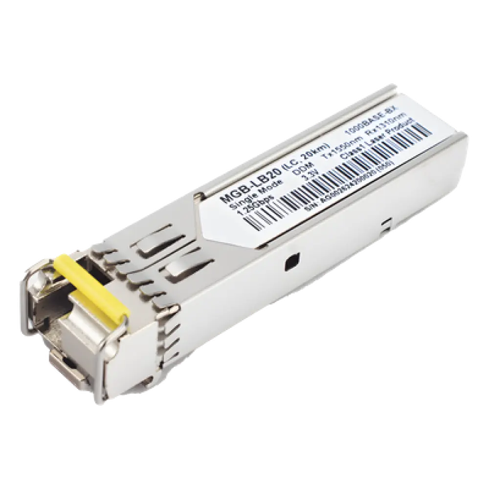 Transceptor mini-GBIC SFP / 1G LC / WDM BIDI / Monomodo 20 km (66 pies) / TX 1550nm RX 1310nm