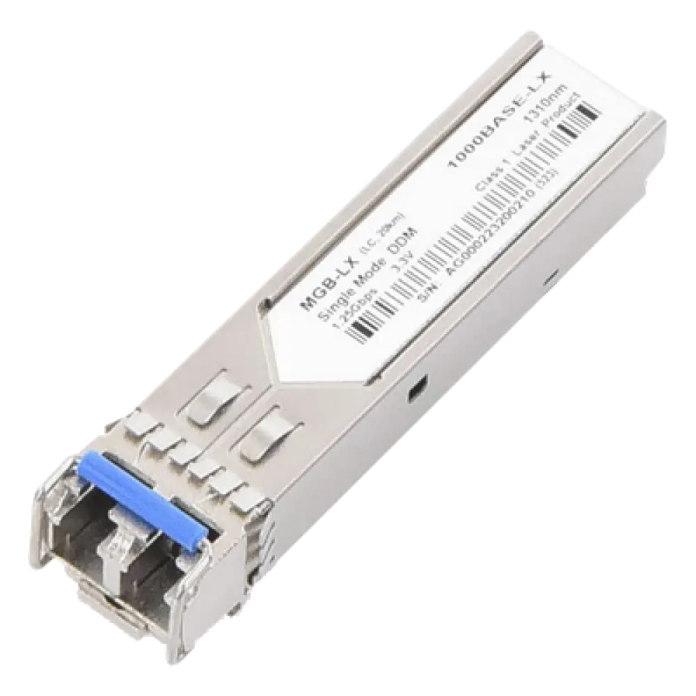 Transceptor mini-GBIC SFP 1G / LC Duplex / Fibra Monomodo / 20 Km / 10 Piezas / -40 a 75 °C