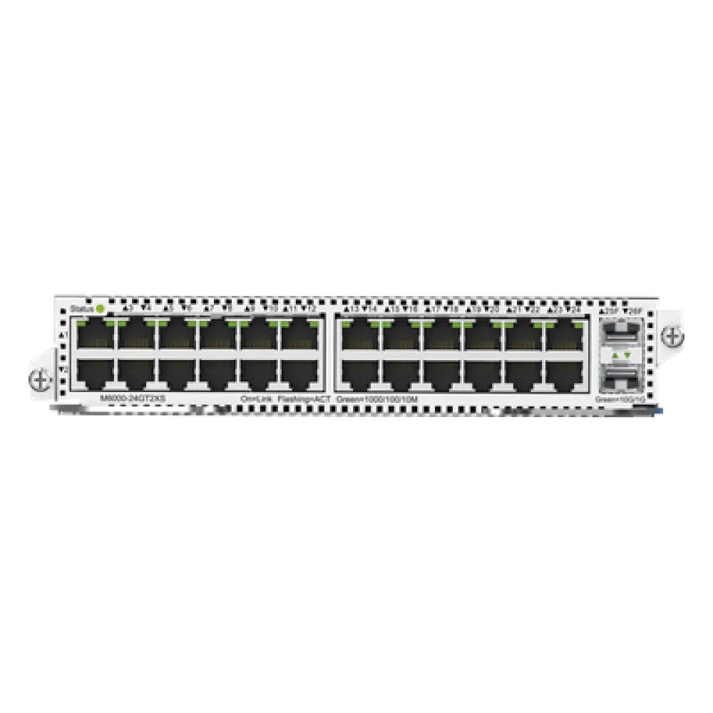 Módulo de Conmutación / 24 Puertos RJ45 Gigabit / 2 Puertos SFP+ 10G / 20.6W / 1.64 x 0.59 ft Chasis