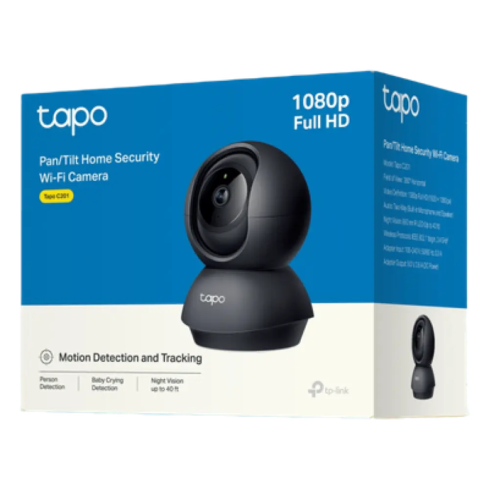 Cámara PTZ IP / 1080p Full HD / Wi-Fi / Visión Nocturna IR 12 m (39.4 ft) / Audio Bidireccional / Seguimiento Automático / microSD 512 GB