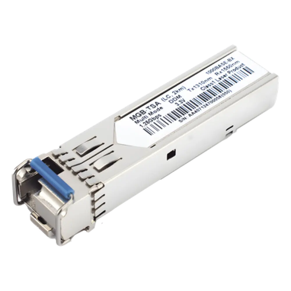 Transceptor SFP / 1000BASE-BX / WDM TX 1310 nm / Monomodo 2 km / LC Simplex / -40 a 85 °C
