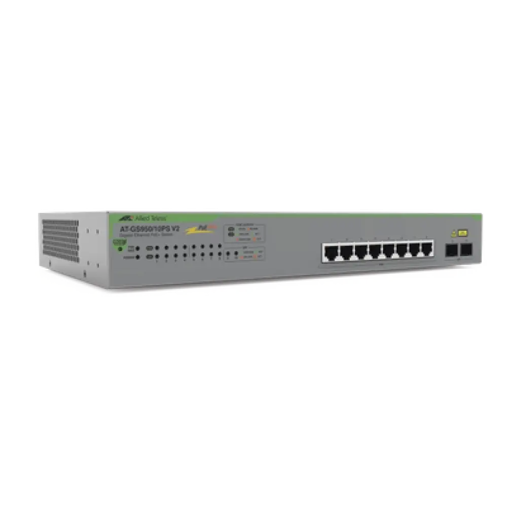 Switch PoE+ Gigabit WebSmart / 10 Puertos 10/100/1000 Mbps / 2 SFP Combo / 75 W / 20 Gbps / 14.88 Mpps